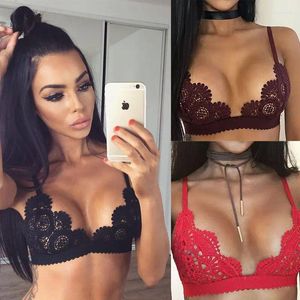 Reggiseni Sexy Bh Reggiseno di pizzo Floreale Bralette di cotone per le donne Lingerie Push Up Soutien Gorge Sujetador Sutia Sutyen