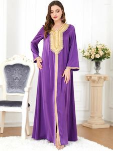 Etnik Giyim Fas Parti Elbise Müslüman Kadınlar Abaya Beading Dua Kaftan Robe Hindistan Abayas Dubai Türkiye Longue Vestidos Largos Maxi