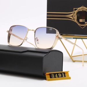 Vintage Solglasögon Square Women's Sun Glasses Fashion Designer Shades Luxury Golden Frame Solglasögon UV400 Gradient LXN-EVO DITA SEVENTIEN FAIN GAIN LOGUAT 3491