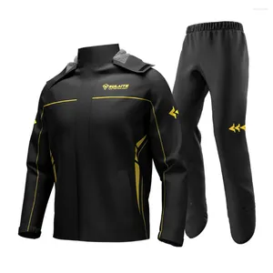 Regenmäntel SULAITE Motorrad Regenmantel Anzug Wasserdicht Motorrad Regen Reflektierende Streifen Mantel Jacke Frauen Männer Outdoor Ausrüstung