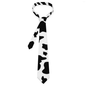 Bow Ties Funny Farm Tie Black White Cow Print Graphic Neck Vintage Cool Collar For Unisex Adult Daily Wear Necktie Accessories