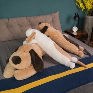 150CM Giant Lovely Soft Down Cotton Dog Plush Pillow Doll Stuffed Pet Doll Baby Sleep Pillow Accompany Gift for Girlfriend 240202