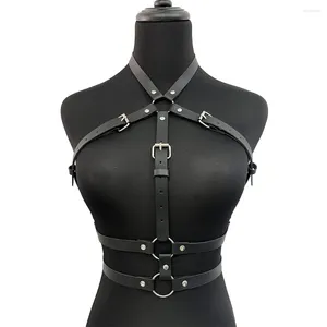 Garters kvinnor sexig kroppssele bondage bälte läder underkläder bröstkorsett goth fetisch klädfestival outfit hängslen