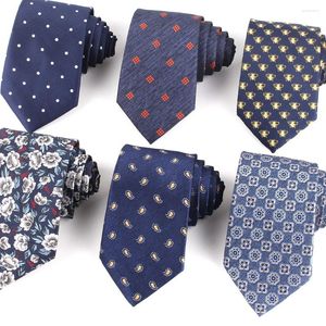 Bow Ties Navy Blue Men Suits Men's Neck Tie For Wedding Necktie Groomsmen Fashion Floral Paisley Women Good Gifts