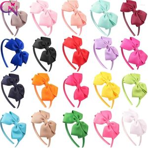 Acessórios de cabelo CN 4.5 polegadas Bow Hairband Fita Coberta com Boutique Gorgorão Meninas Moda Headband Hairbands Atacado