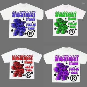 Męska koszulka T koszula Y2K punk hip hop w stylu graficznym nadrukiem Tshirt Mężczyznowy krótki rękaw HARAJUKU TOPS TEE CREW NECK 2024