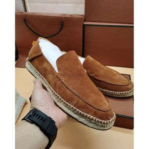 Scarpe per il tempo libero Loro da uomo in pelle scamosciata Slip On Designer di lusso Lp Summer Open Walk Mocassino Sneakers Chaussure Schuhe