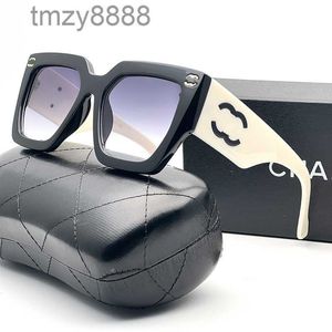 Designer-Sonnenbrillen für Damen, Channel Herren, mehrfarbig, Patchwork, quadratischer Rahmen, Sommer-polarisierte Sonnenbrille mit breiten Brillenbeinen, Box 2GQS