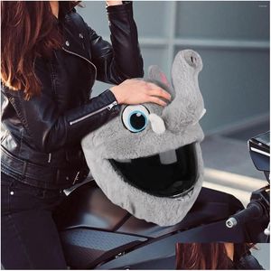 Motorcycle Helmets Helmet Er Elephant Soft P Motorbike For Fl Face Outdoor Protective Funny Drop Delivery Automobiles Motorcycles Acce Ot7Gn