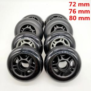 roller skate non-flashing wheel skate wheel 72 mm 76 mm 80 mm black wheel240129