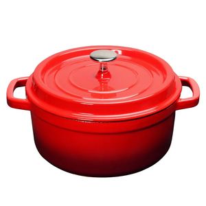 Emaljerad gjuten aluminium holländsk ugn med lock 4.7l nonstick panna för bröd bakning gryta matlagning för alla värmekällor 240130