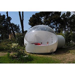 5m dia+2m tunnel wholesale Factory price Commercial outdoor single tunnel inflatable bubble tent, yurt privacy house camping tents