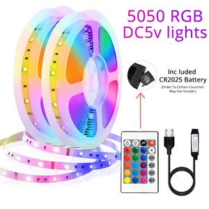 RGB LED-remsa 5050 lampor 15 meter energibesparande ljusremsor Fancy Tape Lighting TV LED Backlight Atmosphere Room Decor