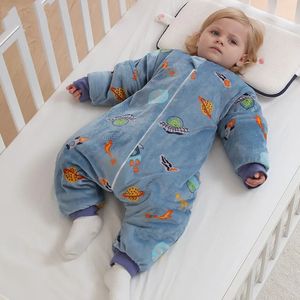 Autumn Winter Baby Split-ben sovsäck förtjockad barns varma sovsäck pojkar flickor mjuk hudvänlig sovsäck 240122