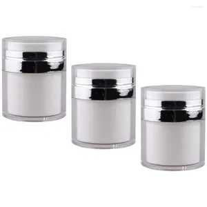 Storage Bottles 3 Pcs Press Cream Jar Cosmetics Container Multipurpose Pump Bottle Tool Lotion Pp Airless