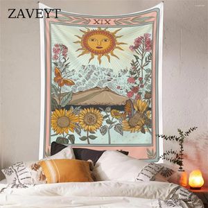 Tapestries Bohemian Mysterious Divination Tarot Tapestry Aesthetic Wall Hanging Cloth Home Room Decor