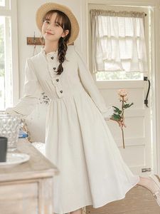 Casual Dresses Vintage French Lady Stand Collar High Waist Wrapped Dress Unique Chic Design Spring Autumn One-piece Birthday Women Sweet