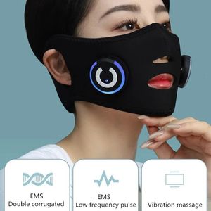 V-formad tunn ansiktsbantande kindmask Massager Electric Lifting Machine V-line Lift Up Bandage Therapy Device 240201