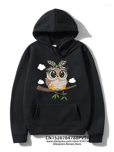 Kadın Hoodies Hayvan Baykuş Karikatür Komik Kadınlar Baskı Kış Hoodie Kız Sonbahar Y2K Polar Sweatshirts Kadın Harajuku Hip Hop Swag Giysileri