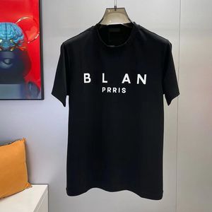 Men's Designer Band T-shirt Fashion Black and White Short Sleeve Luxury Letter Pattern All Cotton Couple T-shirt S-5XL