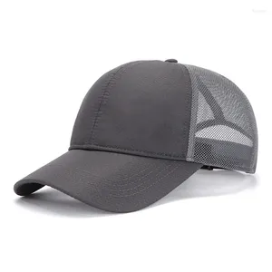 Berretti da baseball di marca Plus Size Berretto da baseball ad asciugatura rapida da uomo Casual Tinta unita Mesh Net traspirante Snapback per le donne Bone Gorras Cappello da papà