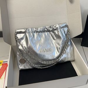 Bolsa de lixo perolada 22 38cm feminina designer de grande capacidade bolsa crossbody couro treliça de diamante bolsa de luxo com alças emblema bolsa de ombro com bolsa de moedas