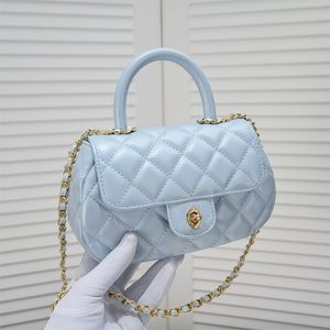 Luxurys designer väska handväskor kvinnor handväska kedja koppling klaff väska liten handväska totes check tråd purses klassiska resor axel kors body väska läder rosa blå