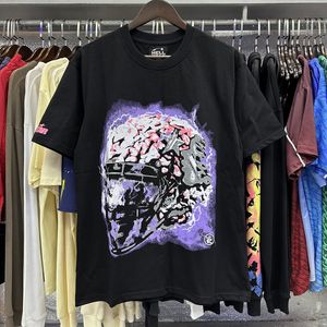 cehennem yıldız gömlek erkek tişört tasarımcı gömlek erkekler tees bayan rapçi yıkanmış gri ağır zanaat unisex kısa kollu üst cadde moda retro hellstar kadın t shirt 10