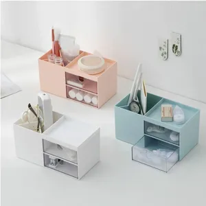 Storage Boxes Plastic Cosmetic Box Double Floor Drawer Bedroom And Bathroom Simple Jewelry Desktop