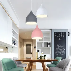 Pendant Lamps Nordic Restaurant Chandelier LED Bathroom Light For Dining Table Kitchen Clothing Store Barber Shop Macaroon Lighting