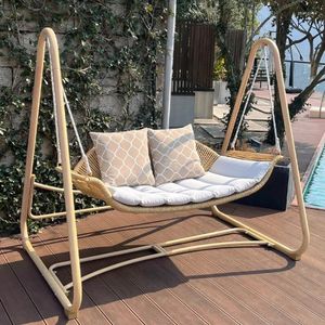 Mobili da campeggio Sedia a dondolo Amache da giardino Campeggio all'aperto Balcone Stand Multi persona Hamac Suspendu SR50HO