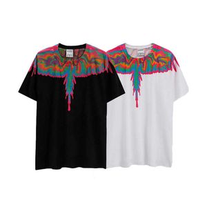 MB Winged T-shirt da uomo e da donna 24ss Designer Marcelo MB Trendy Badminton Maniche corte Pittura a olio astratta Ali Stampate T-shirt da uomo e da donna