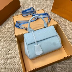 Designer mulheres bolsa de ombro 20cm couro clássico impressão luxo bolsa colorida alça de ombro crossbody saco de maquiagem bonito pingente moda sacoche carteira