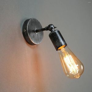 Vägglampor Retro Light E27 Industrial Lamp Fixtures Iron Vintage Sconce för vardagsrumsdekoration Loft armatur