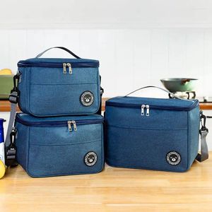 Depolama Çantaları Taşınabilir Öğle Yemeği Çantası Gıda Termal Kutu Tutarlı Su Geçirmez Soğutucu Bento Omuz Kayışı Büyük Kapasiteli Piknik Sepeti