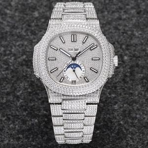 Shiny Diamond Watch Erkekler Designer Lüks Yüksek Kaliteli 41mm Otomatik Mekanik Hareket Paslanmaz Çelik Bsapphire Su Geçirmez İş Bilgileri