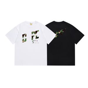 Designer masculino t-shirt camuflagem estrela carta eco impressão moda tendência homens e mulheres algodão solto manga curta tops