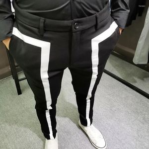 Ternos masculinos clube desempenho palco calças pantalon de vestir hombre traje masculino casual terno calças auto-cultivo