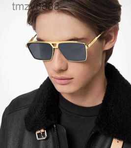 5A -glasögon L Z1584U 1.1 Bevis Metall Squared Frame Eyewear Discount Designer Solglasögon för män Kvinnor Acetat 100% UVA/UVB med glasögon BOX FENDAVE 3IVD