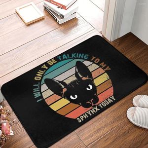 Mattor Sphynx Hairless Cat Non-Slip Doormat roligt Jag kommer bara att prata med min mamma Breed Living Room Kitchen Mat utomhus