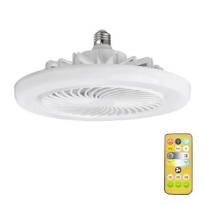Bedroom Living Room Ceiling Fans With Remote Control and Light LED Lamp Fan E27 Converter Base Smart Silent