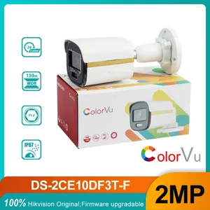 Câmera analógica com fio CCTV ColorVu original de 2MP DS-2CE10DF3T-F Segurança externa 4 em 1 TVI/AHD/CVI/CVBS Bullet