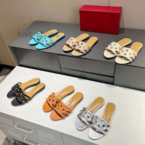Designer Luxury Oran Sandal Women Chain Slides Summer Rubber Big Head Fashion Beach Sexig Shoes Flat Slippers 35-42