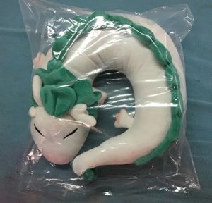 Fashion Cartoon Dragon Anime Miyazaki Hayao Spirited Away Haku Cute U Shape Doll Plush Toys Pillow dolls gift for Children Kids 240126