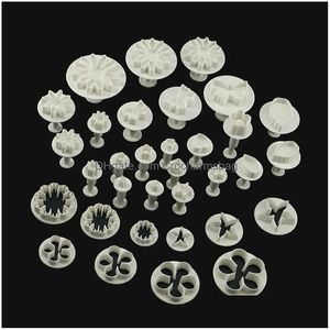 Narzędzia do ciasta 33PCS Zestawy do pieczenia do pieczenia do ciasta sklep ciasto tłoka kremowa kruczba ciastka biszkopt Mod DIY Craft 3d 220901 Dostawa H Dhrjz