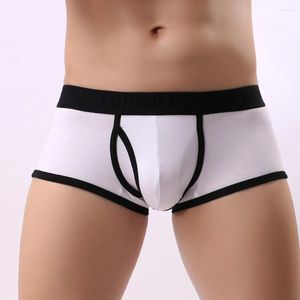 Cuecas homem boxers algodão esportes sexy u convexo bulge japonês roupa interior elástica respirável boxer shorts hombre boxershorts