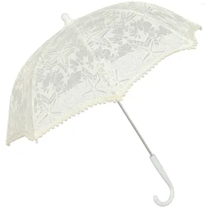 Guarda-chuvas Lace Guarda-chuva Guarda-sóis de casamento para meninas flor vintage meninas noiva de plástico fantasia