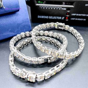 Hip Hop Jewelry Custom Pass Tester 3mm 4mm Diamond Moissanite VVS Tennis ChainMoissanite Set With Diamonds