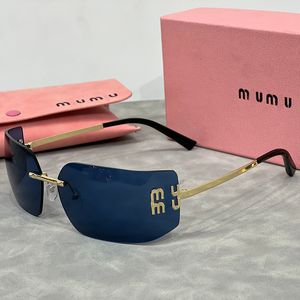 Mode Miumius S Sonnenbrille Designer für Frauen Miuity Miu Brief Runway Brille Frauen Quadratische Brillen Shades Reisen Fahren Sonnenbrille