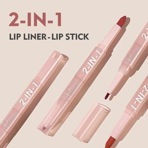 Double Head Lipstick Sexy Beauty Long Lasting Waterproof Pigment Matte Lipstick Pencils Moisturizer Lips Makeup Kit 240124